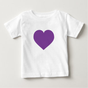 Para Bebê Camiseta de criança de coração roxo