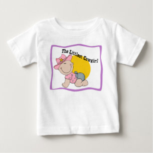 Para Bebê Camiseta de Criança de Cowgirl Longa