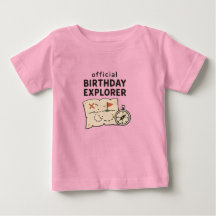 Camiseta de criança pequena Explorer do Aniversári