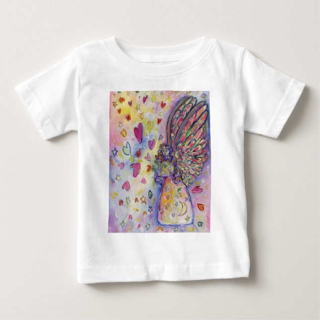 Para Bebê Camiseta de Crianças de Anjo Manifestante (Frente)