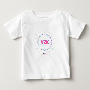 Para Bebê Camiseta de Cromo com Estilo Retrô Y2K