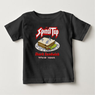 Para Bebê Camiseta de Derrame de Tubarão-Espinal Sandwich DM