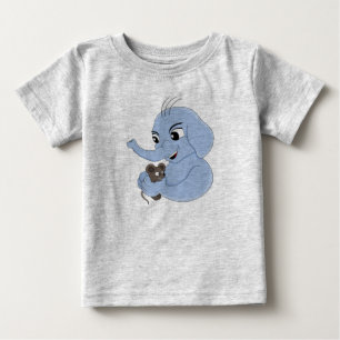 Para Bebê Camiseta de desenho animado de um garoto elefante