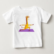 Camiseta de desenho de girafa desenhada à mão | Cu