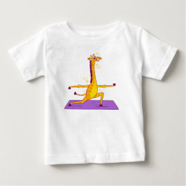 Para Bebê Camiseta de desenho de girafa desenhada à mão | Cu