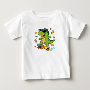 Para Bebê Camiseta de Dinossauro T-Rex Skater – Roupas Legai