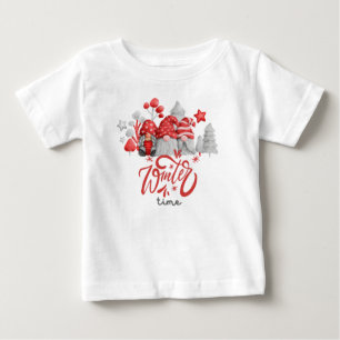 Para Bebê Camiseta de época de inverno