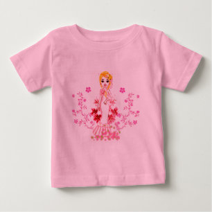 Para Bebê Camiseta de Fada das Flores