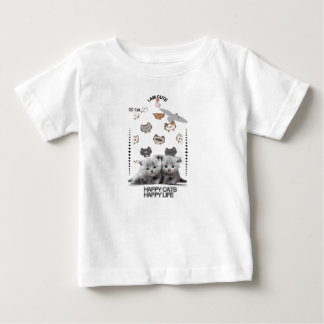 Para Bebê Camiseta de Gato | Estilo fofo de Gatinho Divertid