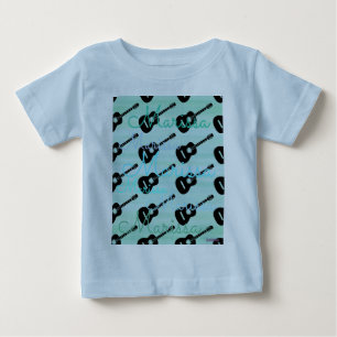Para Bebê Camiseta de Guitarra HAMbyWG - com o seu nome