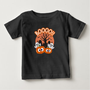 Para Bebê Camiseta de Halloween BOOO Abóbora Fantasma