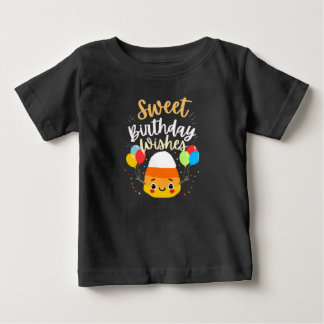 Para Bebê Camiseta de Halloween com Desejos de Aniversário D