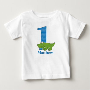 Para Bebê Camiseta de jacaré de 1º aniversário