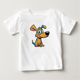 Para Bebê Camiseta de Jersey Fina de Cachorrinho Divertido B