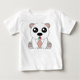 Para Bebê Camiseta de Jersey Fina Teddy Bear Baby