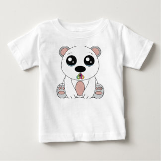 Para Bebê Camiseta de Jersey Fina Teddy Bear Baby