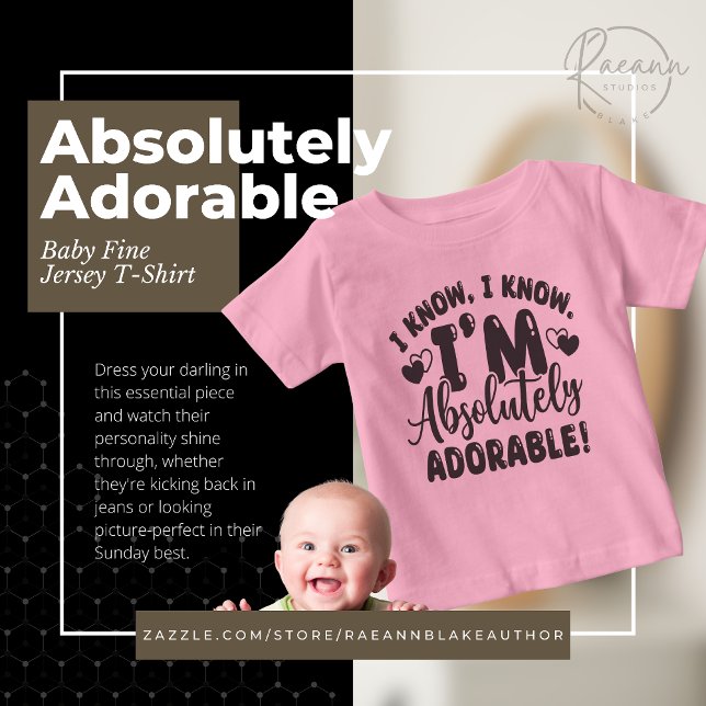 Para Bebê Camiseta de Jersey Fino Absolutamente Adorável par (Criador carregado)