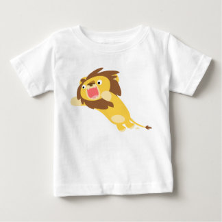 Para Bebê Camiseta de Leão e Leão de Cartoon Muito Fome