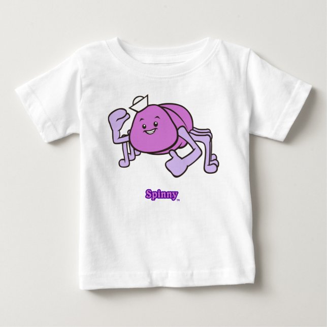 Para Bebê Camiseta De Longa Mancha Spinny Toddler (Frente)