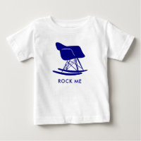 Camiseta de marinho de Meio século moderno rochoso