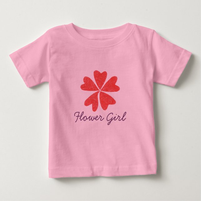 Para Bebê Camiseta de menina de flores (Frente)