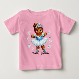 Para Bebê Camiseta de menina de gengibre fofa bailarina