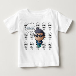 Para Bebê Camiseta de menino com óculos de sol