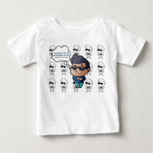 Para Bebê Camiseta de menino com óculos de sol