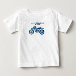 Para Bebê Camiseta de motoqueiro menino rebelde