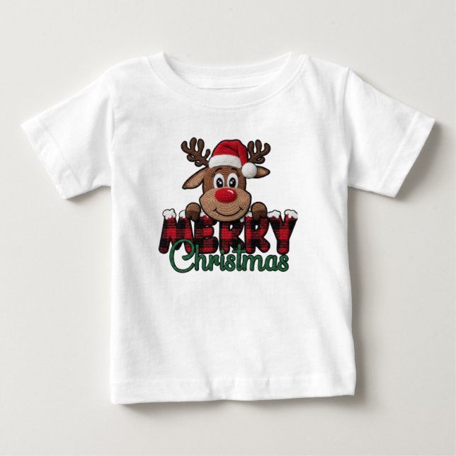 Para Bebê Camiseta de Natal (Frente)