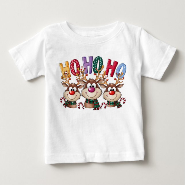 Para Bebê Camiseta de Natal (Frente)