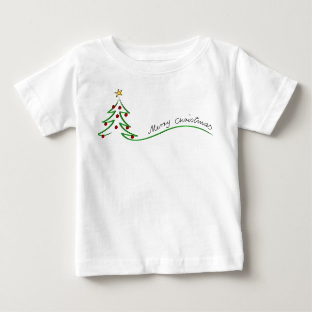 Para Bebê Camiseta de Natal (Frente)