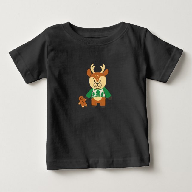 Para Bebê Camiseta de Natal (Frente)