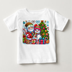 Para Bebê Camiseta de Natal Feliz - Holi Adorável