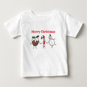 Para Bebê Camiseta de Natal, Neve e Camiseta de Canas Doces