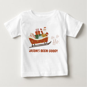 Para Bebê Camiseta de Natal Sleigh Papais noeis de criança
