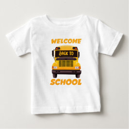 Para Bebê Camiseta de Ônibus Escolar de Volta à Escola