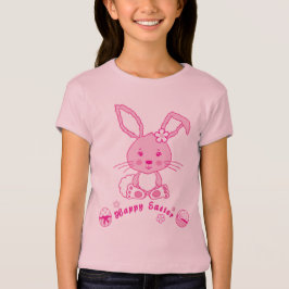 Para Bebê Camiseta de ovos de coelho felz pascoa
