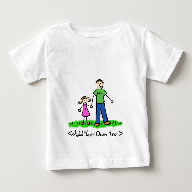 Para Bebê Camiseta de pai (loira) (Frente)