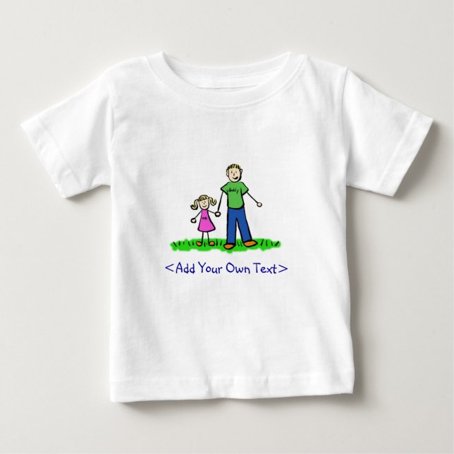 Para Bebê Camiseta de pai (loira) (Frente)