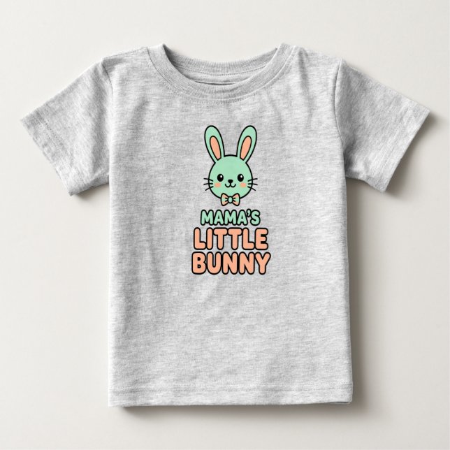 Para Bebê Camiseta de Páscoa do Coelhinho da Mamãe, Roupa de (Frente)