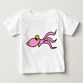 Para Bebê camiseta de polvo engraçada