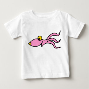 Para Bebê camiseta de polvo engraçada