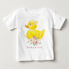 Para Bebê Camiseta de Primeiro Aniversário da Menina do PATO
