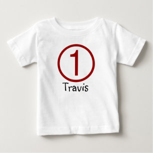 Para Bebê Camiseta de primeiro aniversario Personalizável Id