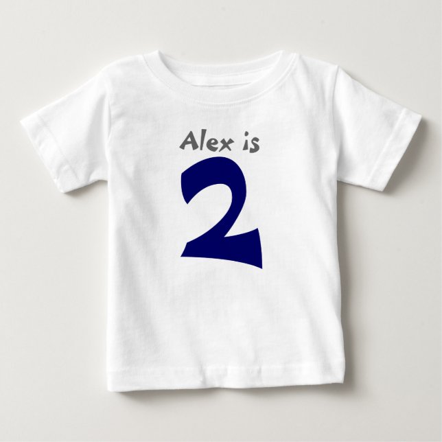 Para Bebê Camiseta de primeiro aniversario Personalizável Id (Frente)