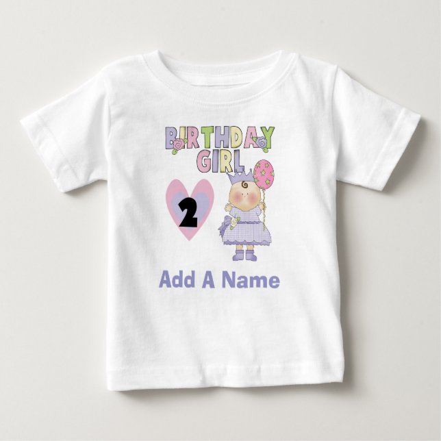 Para Bebê Camiseta de segundo aniversário de aniversariante  (Frente)