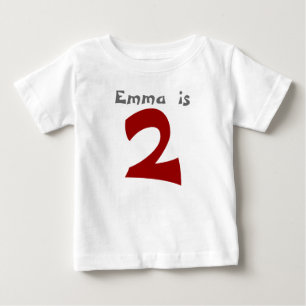 Para Bebê Camiseta de segundo aniversário Personalizável Ida