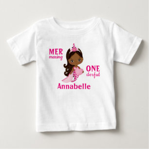 Para Bebê Camiseta de Sereia da América do Unicórnio