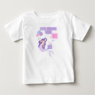 Para Bebê Camiseta de Sereia de 1º Aniversário